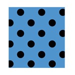 Polka Dots - Black on Steel Blue Greeting Card 4.5  x 6 