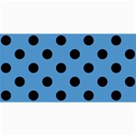 Polka Dots - Black on Steel Blue 4  x 8  Photo Cards
