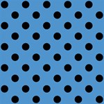Polka Dots - Black on Steel Blue ScrapBook Page 12  x 12 