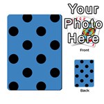 Polka Dots - Black on Steel Blue Multi-purpose Cards (Rectangle)