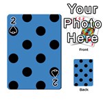 Polka Dots - Black on Steel Blue Playing Cards 54 Designs