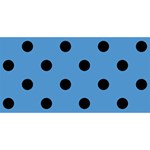 Polka Dots - Black on Steel Blue YOU ARE INVITED 3D Greeting Card (8x4)