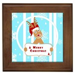 Santa Claus Reindeer Christmas Framed Tiles