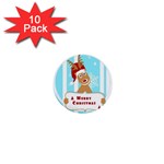 Santa Claus Reindeer Christmas 1  Mini Buttons (10 pack) 