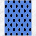 Polka Dots - Black on Cornflower Blue Canvas 12  x 16 