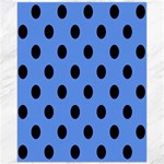 Polka Dots - Black on Cornflower Blue Canvas 16  x 20 