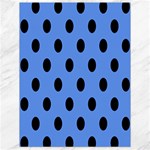 Polka Dots - Black on Cornflower Blue Canvas 18  x 24 