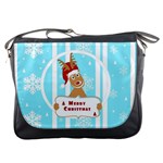 Santa Claus Reindeer Christmas Messenger Bags