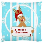 Santa Claus Reindeer Christmas Large Cushion Case (One Side)