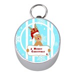Santa Claus Reindeer Christmas Mini Silver Compasses