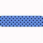 Polka Dots - Black on Cornflower Blue Medium Bar Mat