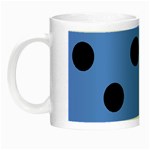 Polka Dots - Black on Cornflower Blue Night Luminous Mug