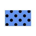 Polka Dots - Black on Cornflower Blue Sticker Rectangular (10 pack)