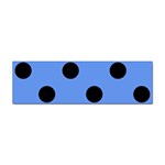 Polka Dots - Black on Cornflower Blue Sticker Bumper (10 pack)