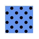 Polka Dots - Black on Cornflower Blue Greeting Card 5  x 7 