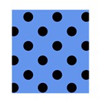 Polka Dots - Black on Cornflower Blue Greeting Card 4.5  x 6 