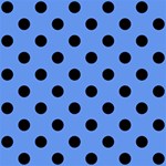 Polka Dots - Black on Cornflower Blue ScrapBook Page 12  x 12 