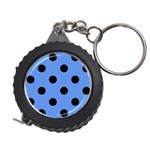 Polka Dots - Black on Cornflower Blue Measuring Tape