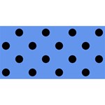 Polka Dots - Black on Cornflower Blue YOU ARE INVITED 3D Greeting Card (8x4)