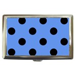 Polka Dots - Black on Cornflower Blue Cigarette Money Case