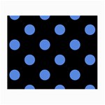 Polka Dots - Cornflower Blue on Black Small Glasses Cloth