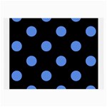 Polka Dots - Cornflower Blue on Black Large Glasses Cloth