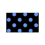 Polka Dots - Cornflower Blue on Black Sticker Rectangular (10 pack)