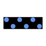 Polka Dots - Cornflower Blue on Black Sticker (Bumper)