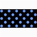 Polka Dots - Cornflower Blue on Black 4  x 8  Photo Cards