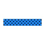 Polka Dots - Black on Dodger Blue Flano Scarf (Mini)