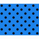 Polka Dots - Black on Dodger Blue Collage 8  x 10 