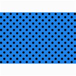 Polka Dots - Black on Dodger Blue Collage 12  x 18 