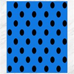 Polka Dots - Black on Dodger Blue Canvas 8  x 10 