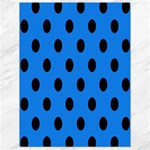 Polka Dots - Black on Dodger Blue Canvas 18  x 24 