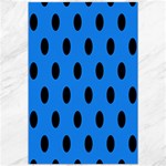 Polka Dots - Black on Dodger Blue Canvas 20  x 30 