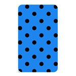 Polka Dots - Black on Dodger Blue Memory Card Reader (Rectangular)