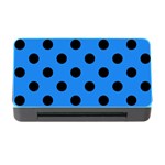 Polka Dots - Black on Dodger Blue Memory Card Reader with CF