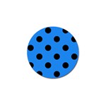 Polka Dots - Black on Dodger Blue Golf Ball Marker (10 pack)