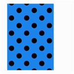 Polka Dots - Black on Dodger Blue Large Garden Flag (Two Sides)
