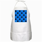 Polka Dots - Black on Dodger Blue BBQ Apron