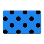 Polka Dots - Black on Dodger Blue Magnet (Rectangular)