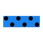 Polka Dots - Black on Dodger Blue Sticker (Bumper)