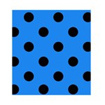 Polka Dots - Black on Dodger Blue Greeting Card 4.5  x 6 