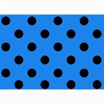 Polka Dots - Black on Dodger Blue 5  x 7  Photo Cards
