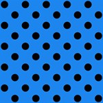 Polka Dots - Black on Dodger Blue ScrapBook Page 12  x 12 