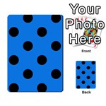 Polka Dots - Black on Dodger Blue Multi-purpose Cards (Rectangle)