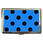 Polka Dots - Black on Dodger Blue Cigarette Money Case