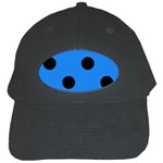 Polka Dots - Black on Dodger Blue Black Cap