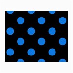 Polka Dots - Dodger Blue on Black Small Glasses Cloth
