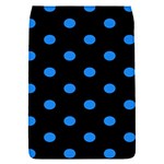 Polka Dots - Dodger Blue on Black Removable Flap Cover (S)